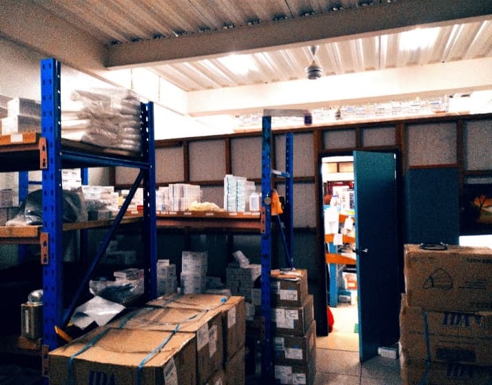 Boxed stock in the FCE wholesale store